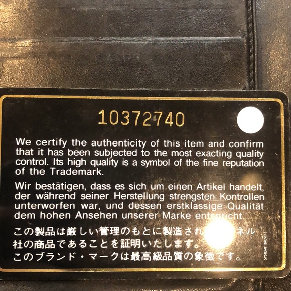 CHANEL CC Logo Black Caviar Frame Kisslock Long Bifold Wallet Authenticity Card - Picture 10 of 15